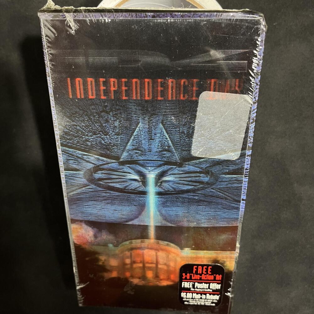 Independence Day First Print VHS Tape Sci-Fi Movie Fox Sealed USA Will Smith 90s